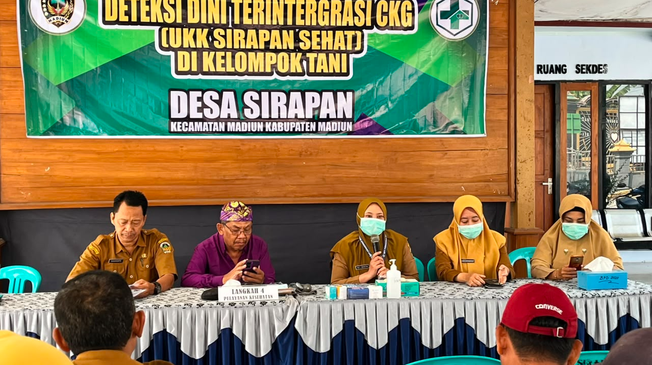 Wujudkan Kelompok Tani Sehat Pemdes Sirapan Adakan Layanan Deteksi Dini Terintegrasi